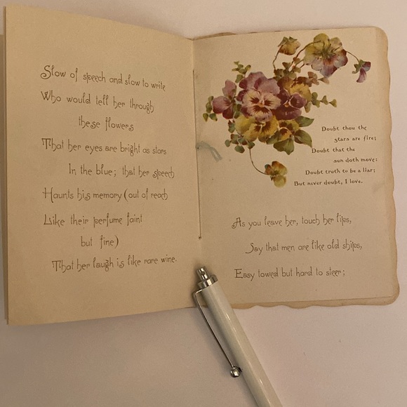 Antique Valentine Booklet: The Birds Message of Love - Picture 5 of 9